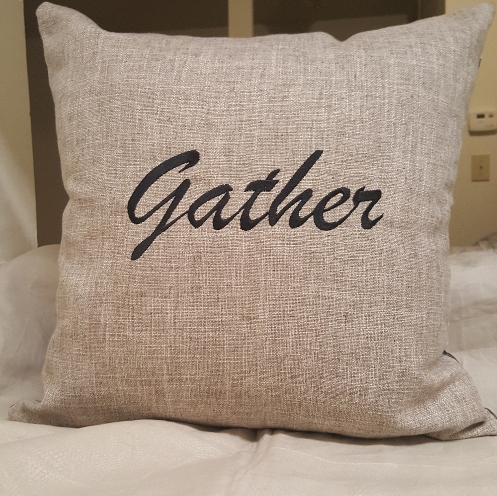 NEW-Embroidered Accent Pillow Cover